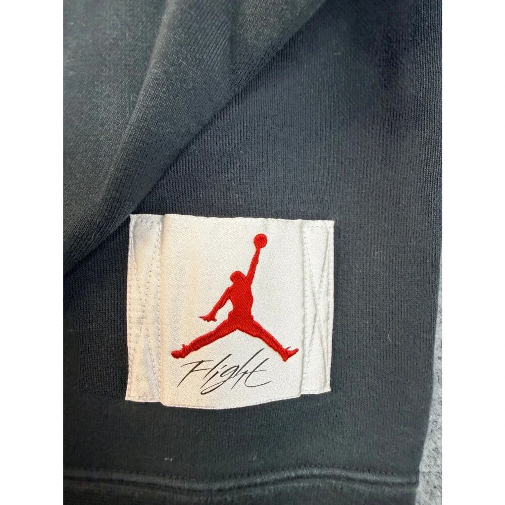 Nike Jordan Flight Mens XL Black Fleece Graphic Crewneck Sweatshirt Pullover